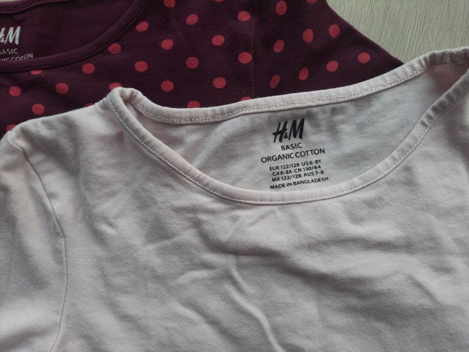 Bluzka H&M 2 szt. rozm. 122/128