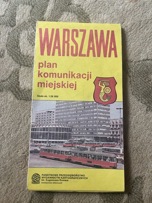Warszawa plan komunikacji miejskiej 1972 r.