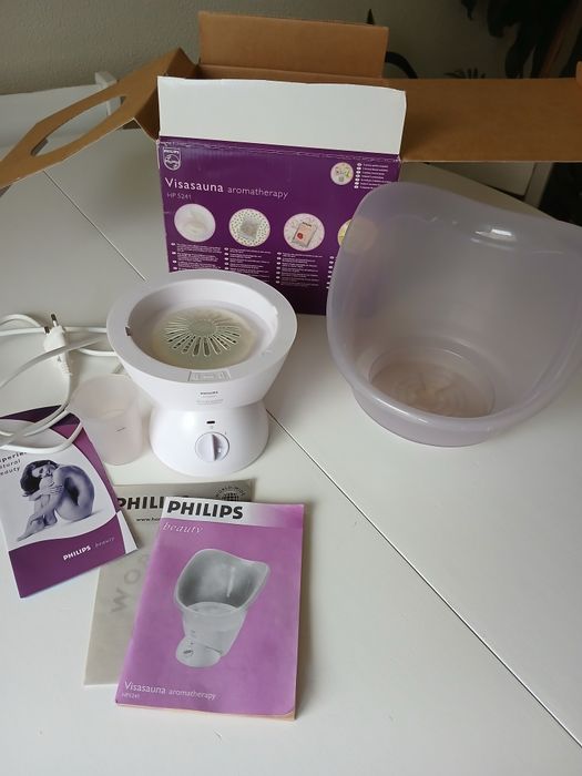 Vaporização do rosto e aromaterapia