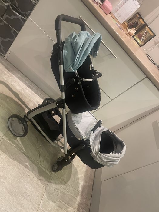 Wozek podwojny dla lalek 4 w1 dla dziewczynki