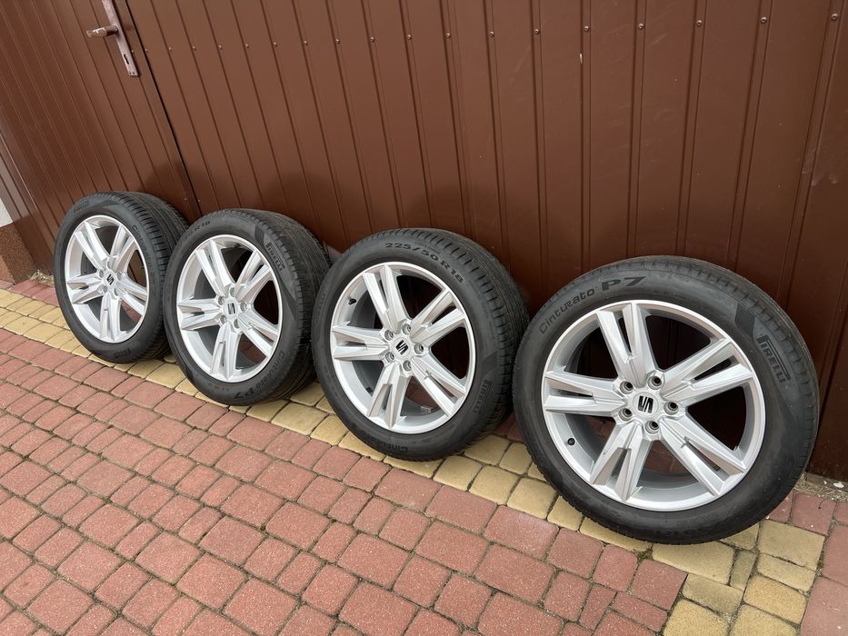 Alufelgi 18 Seat Ateca Alhambra Leon Cupra kola opona letnia komplet