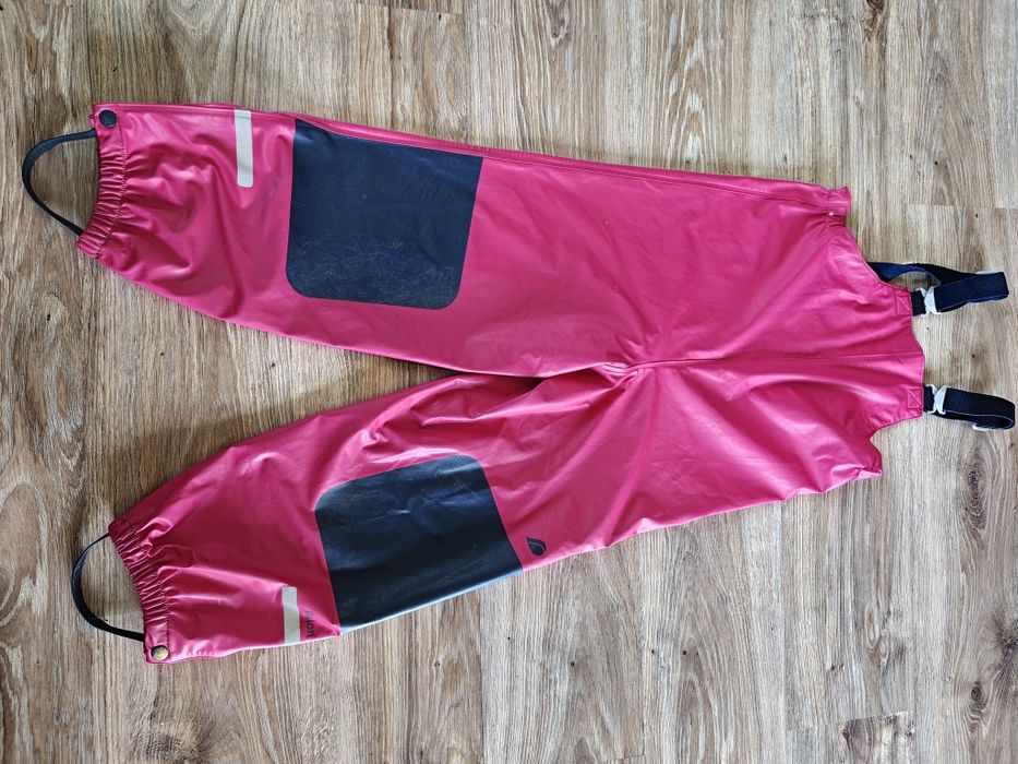 Stormman kids pants spodnie gumowe nieprzemakalne wodoodporne didriksons galon waterproof szelki suspenders girl