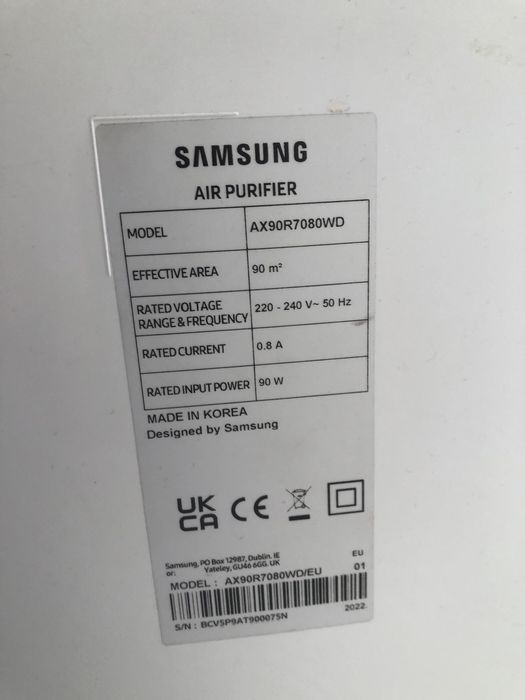 Oczyszczacz Powietrza Samsung AX90R7080WD