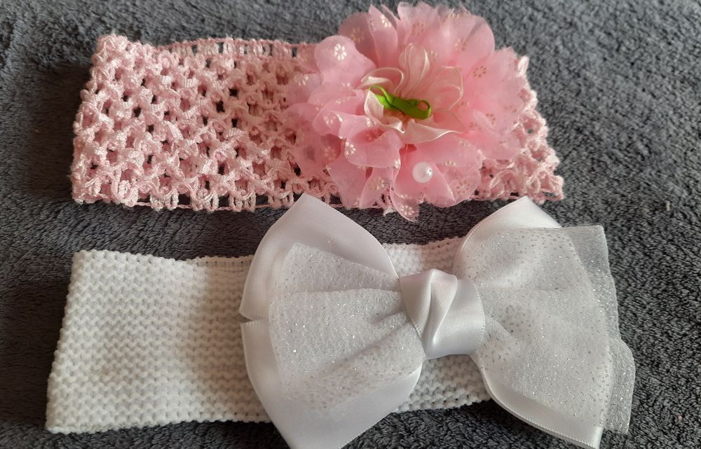 Пов'язка, бант,обідок на голову для дівчинки 0-3 роки.