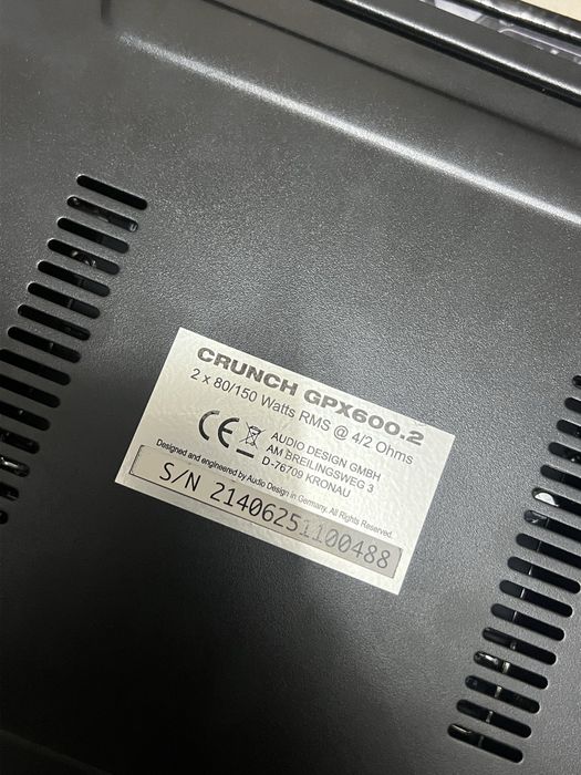 Wzmacniacz crunch gpx600.2