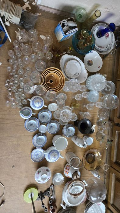 Stara porcelana szkło kryształy PRL starocia