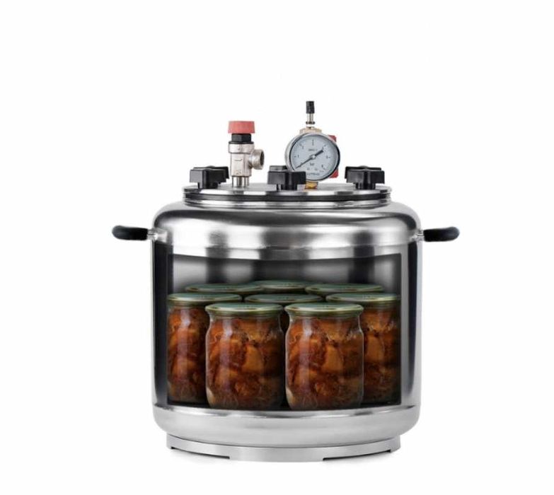 Газовий автоклав фірми УТЕХО з нержавіючої сталі на 8 банок 0,5 л.
