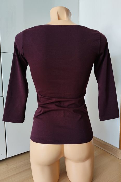 NOWA bluzka Dorothy Perkins r. S/36 – BAWEŁNA i ELASTAN, burgun