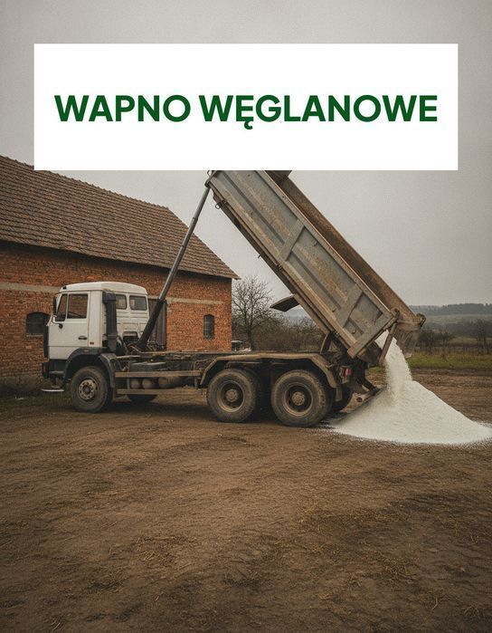 Wapno nawozowe węglanowe odmiana 04 luzem — sypkie wapno do odkwaszania gleby, najniższy koszt tony, dostawa całopojazdowa 24 t, atest OSChR, AGRIA