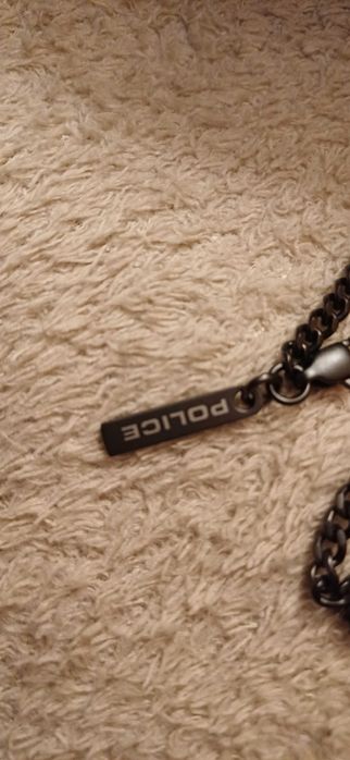 Colar Police aço preto