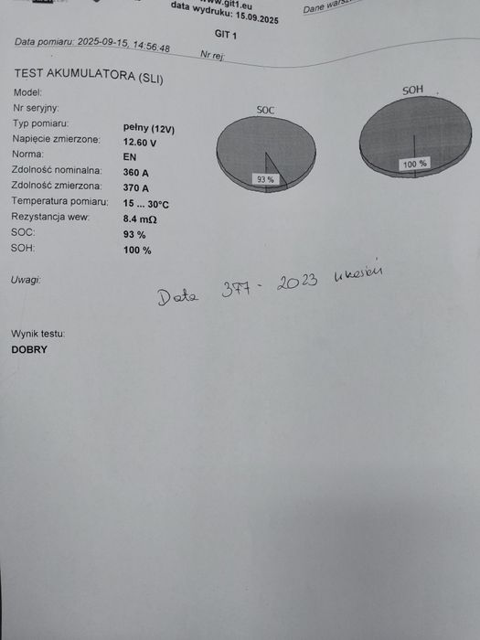 Akumulator Varta Blue 45Ah 330A Lewy +