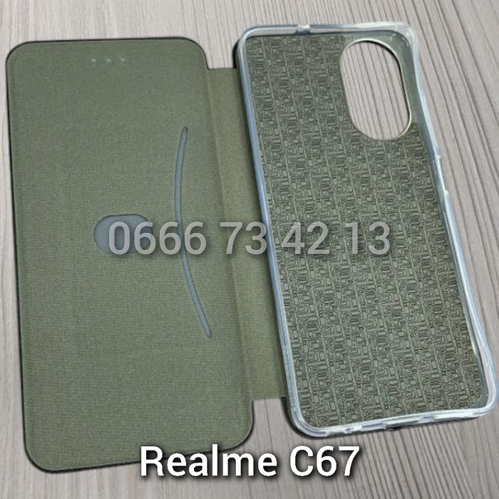 Чехол книжка на Realme C55 C65 C67 кожаный чохол книжка шкіряний