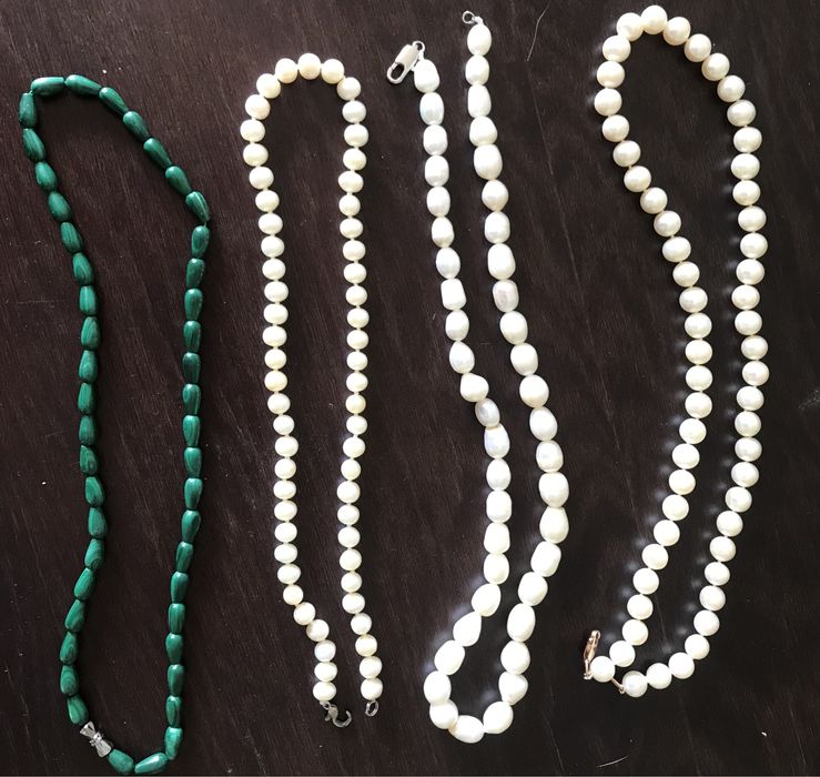 Прикраси срібло, перли