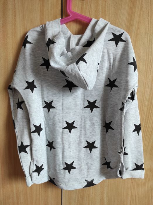 H&M 134/140 bluza z kapturem gwiazdy na jesień do szkoły