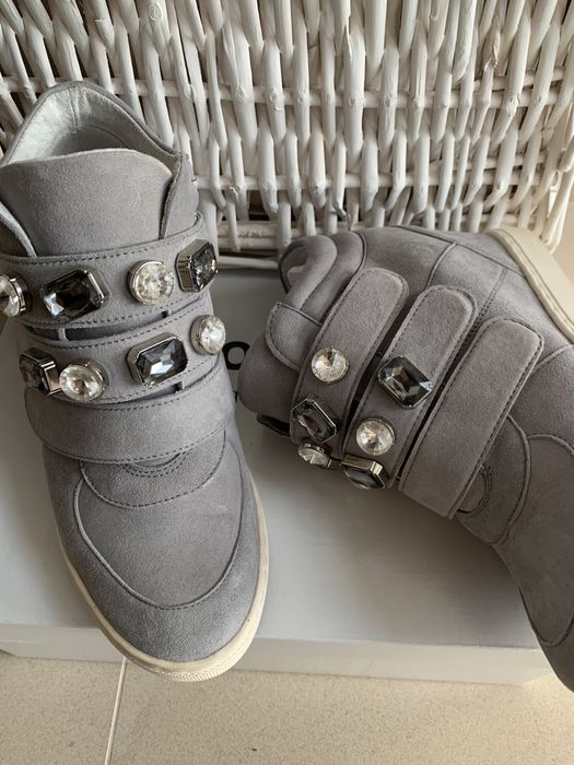 botki szare sneakers Gino Rossi r 37 zamsz j nowe adidasy trampkio