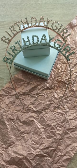 Обруч "Birthday Girl" рожеве золото/срібло