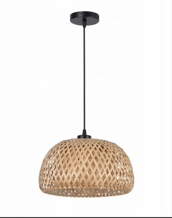 2 lampy sufitowe bambusowe boho