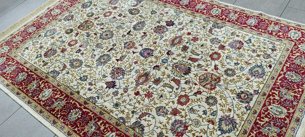 Elegancki dywan orientalny – styl perski | 199 x 129 cm | jedwabny