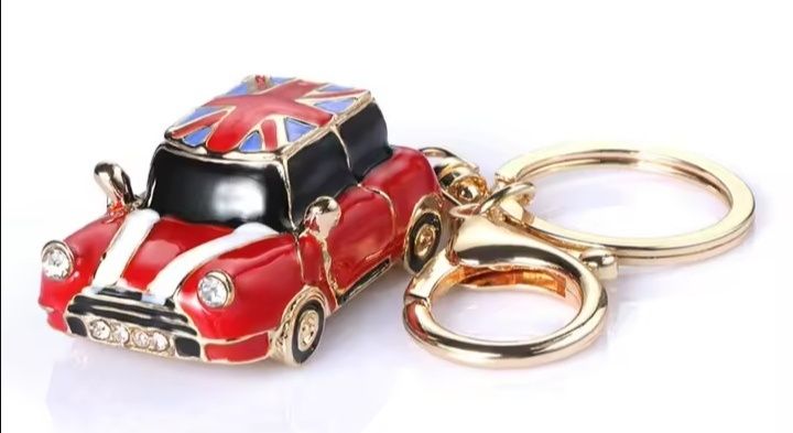 Porta chaves Mini Cooper design Union Jack Flag