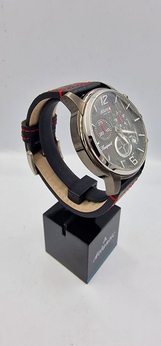 Atlantic Seasport Chronograph Gunmetal Black - szafir, skóra, Swiss