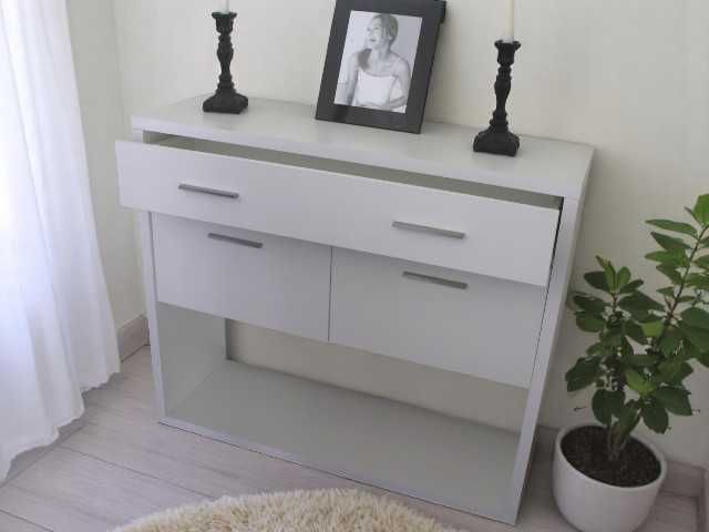 Consola com Gaveta e 2 Portas | Branco | Novo | Já Montado