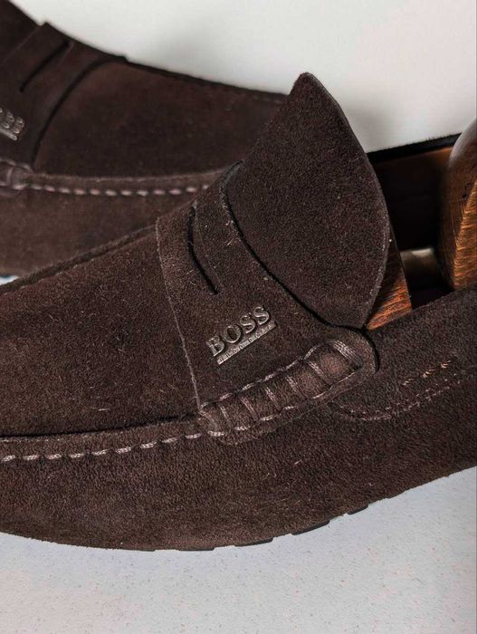 Мокасины Hugo Boss Driver Moccasin Made Italy 41 размер оригинал идеал