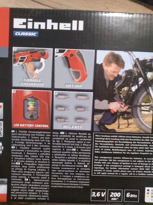 Wkrętak akumulatorowy Einhell 3,6V