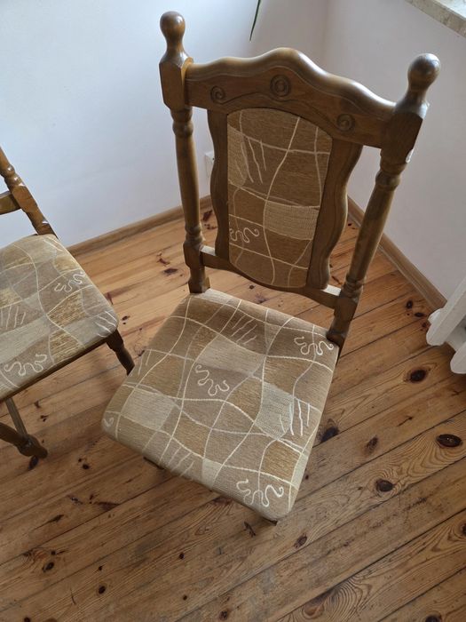 Stół drewniany duży 200cm z 2 dokladkami 8 krzeseł