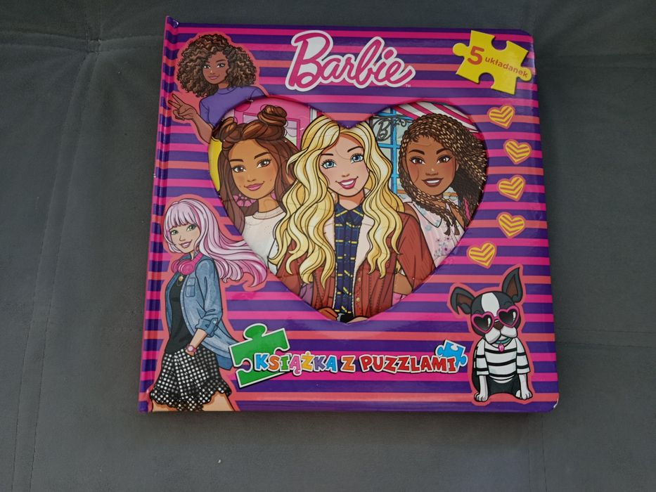 Barbie książka z puzzlami 5 układanek