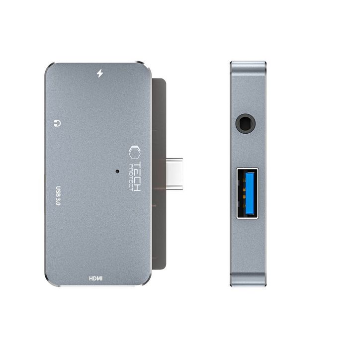 Tech-Protect V6-Hub Adapter 4w1 Szary