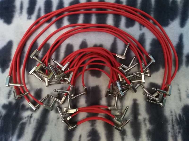 23 Cabos Patch Ernie Ball Flat Ribbon P/ Pedaleira (Como Novos)