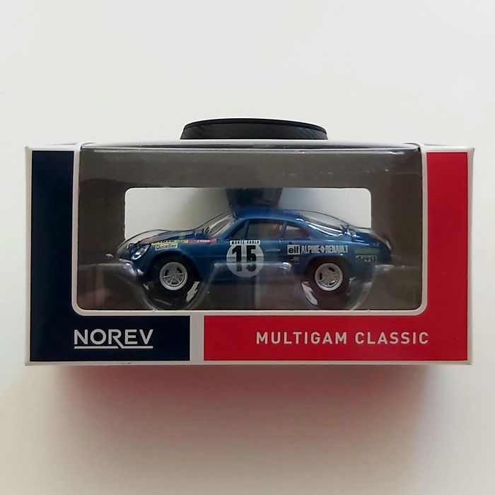 Alpine A110 decoração Rali Monte Carlo. Miniatura Norev esc. 1/64 Novo