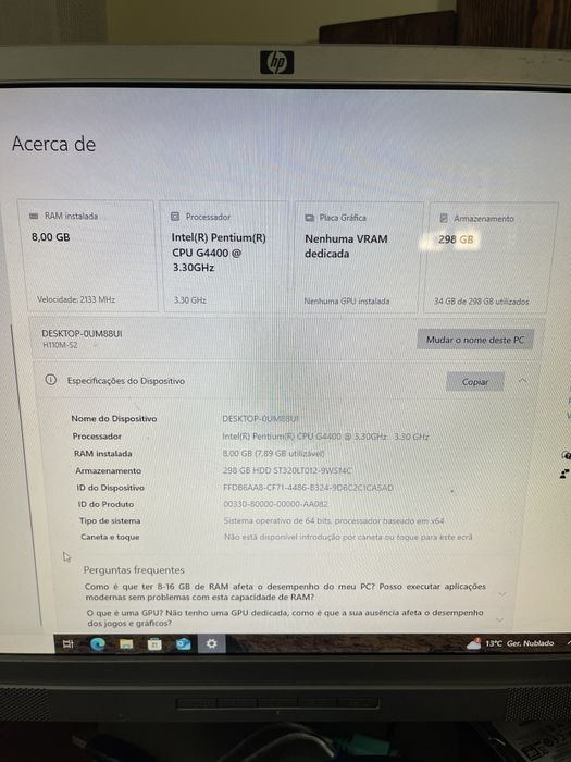 Workcenter pc trabalho