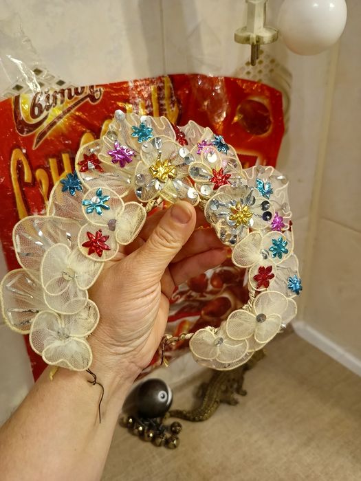 Віночок весільний, свадебный винтажный венок, веночек, старовинний