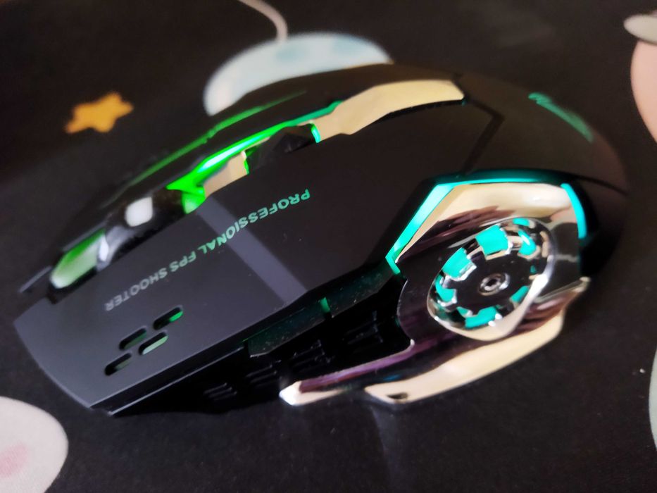 Мышка аккумуляторная беспроводная 2.4G. Bluetooth игровая