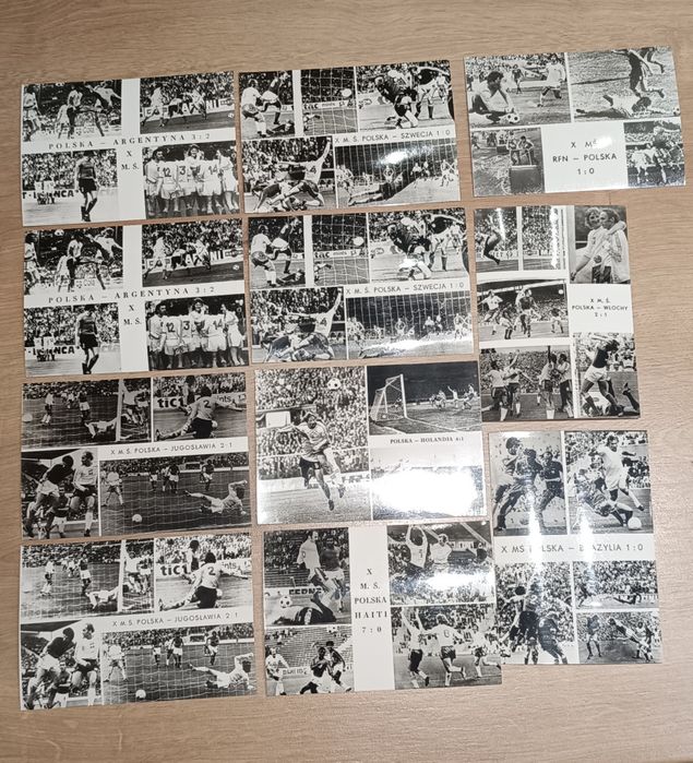 Pocztówki Klub Kolekcjonera mecze piłki nożnej  1974-1975