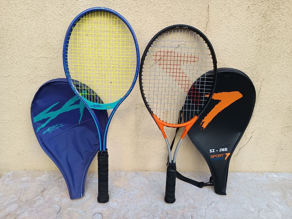 Várias raquetes de tênis vários preços