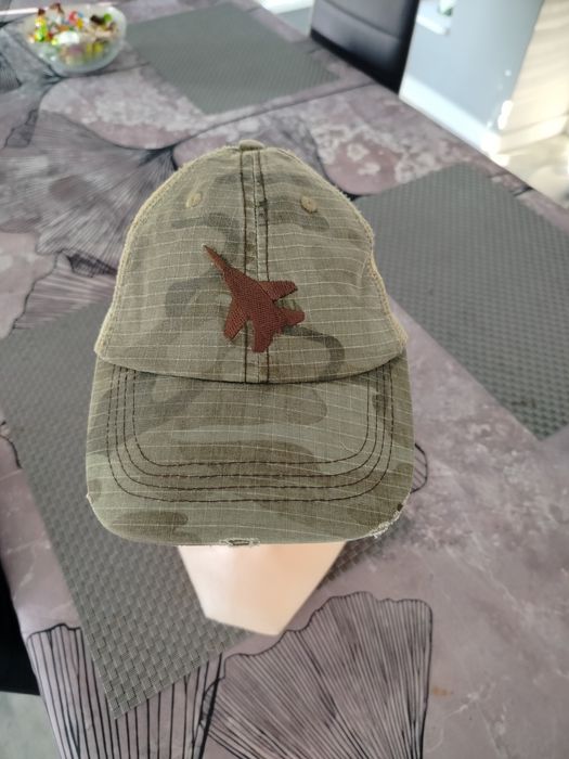 Czapka z daszkiem, trucker, moro, khaki militarna, Reporter, jak nowa