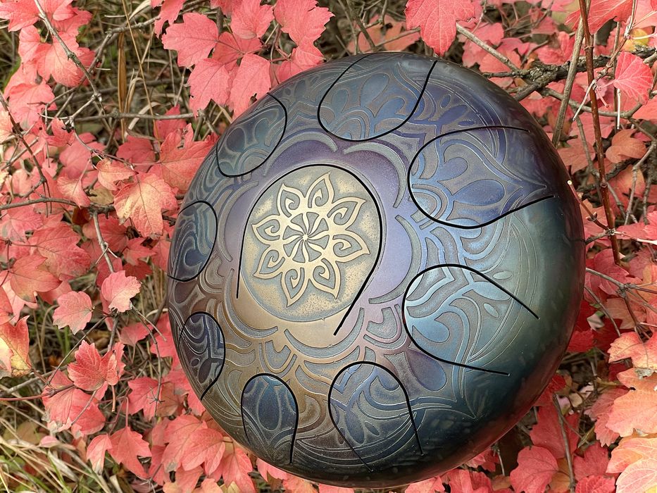 Глюкофон, тонг драм, steel tongue drum, happy drum, magic drum 25 см