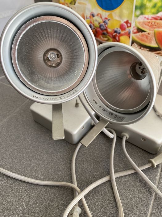 Candeeiros parede metal prateado (par)