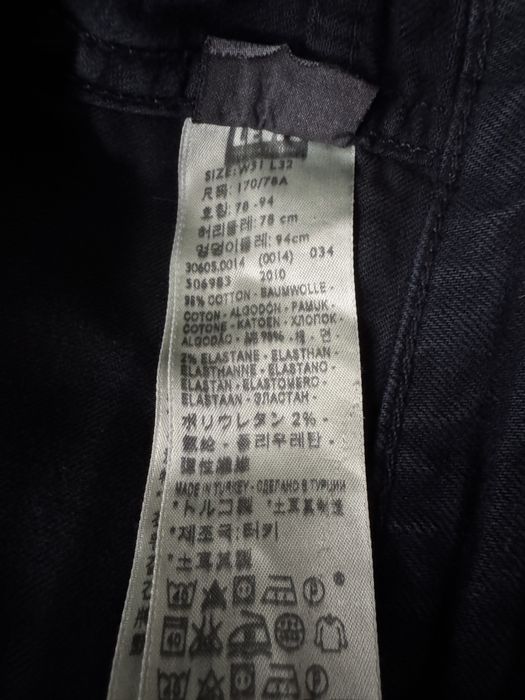 Levi’s jeansy spodnie jeansowe czarne dżinsy W31 L32