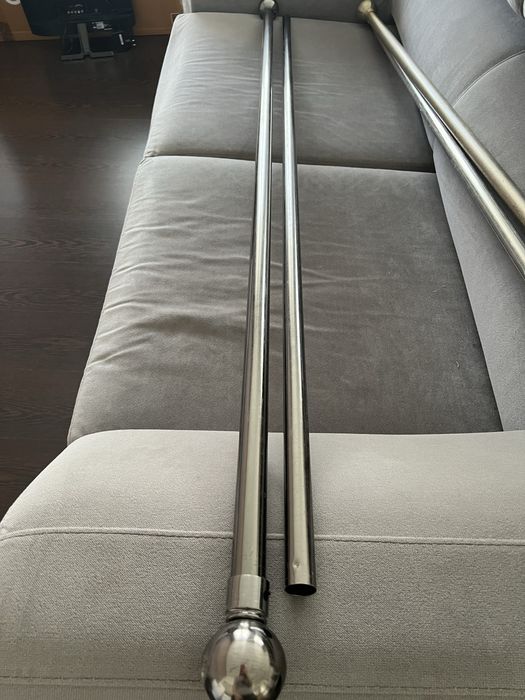 Varão cortinado extensível prateado