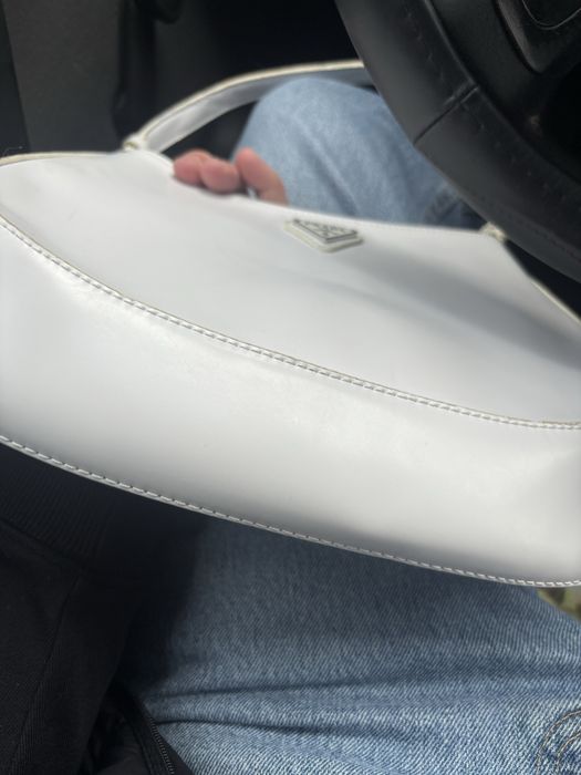 Женская сумка Prada Cleo Shoulder Bag in white