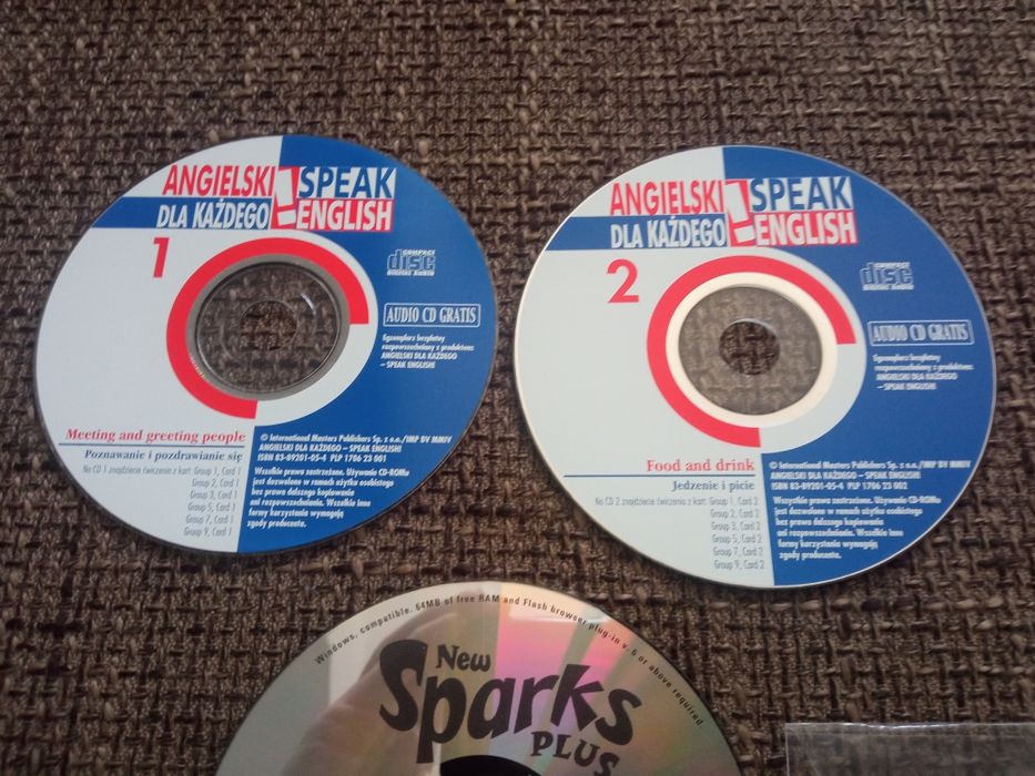 Płyty CD 3szt do języka angielskiego