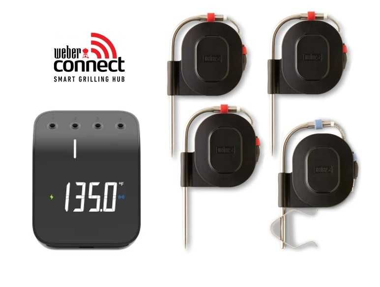 Weber Connect SMART 3202 - Termometr do grilla - WiFi / Bluetooth # MEGA ZESTAW z 4 sondami