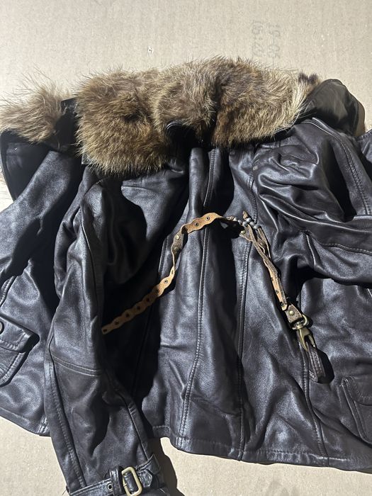 Кожанка с мехом