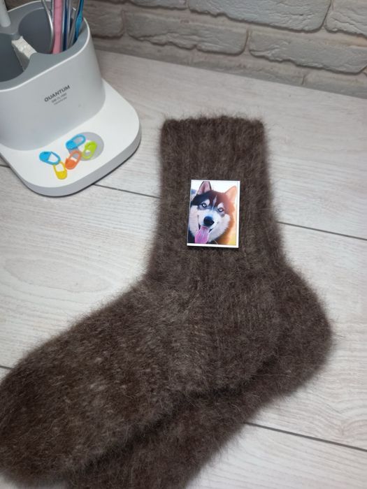 ЗИМНИЕ ВЯЗАНЫЕ Носки из собачей шерсти,пуха - Хаски. Шкарпетки зимові