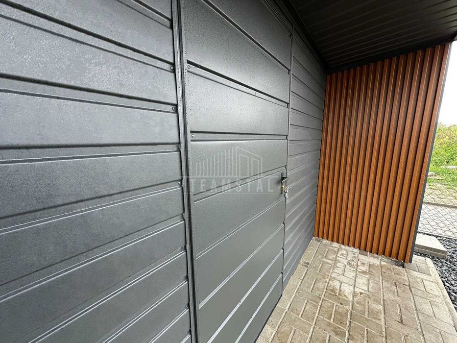 Schowek domek 4x3m wiata 4x1m  podbitka zabudowa lamelami TS1158