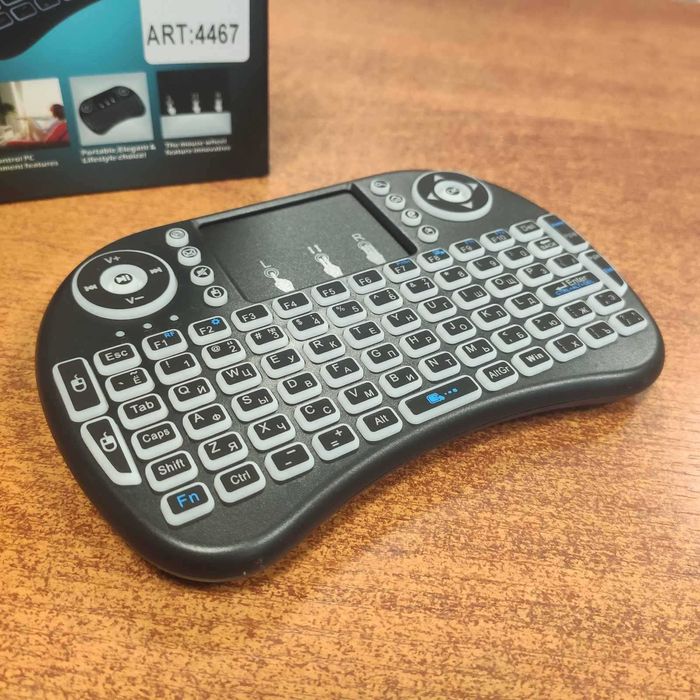 Беспроводная клавиатура с тачпадом mini i8 с Подсветкой + аккумулятор