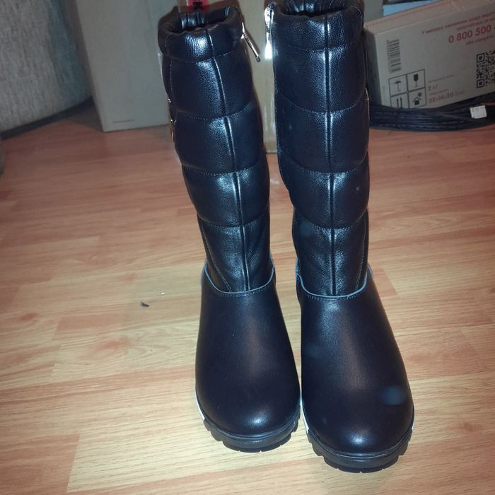 Зимові сапожки кожані